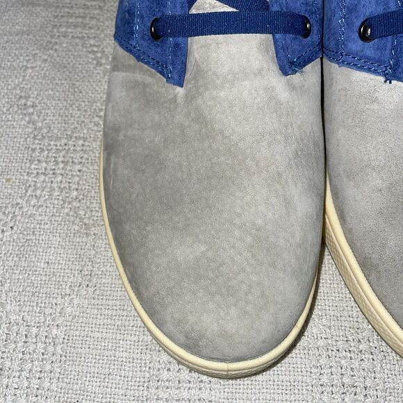 Aureus Men’s Casual Loafers Size 7 M Gray Blue Leather Athleisure Comfort